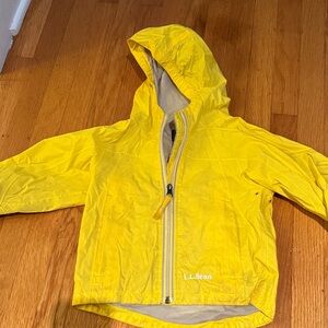 L.L. Bean Kids Yellow Rain Jacket